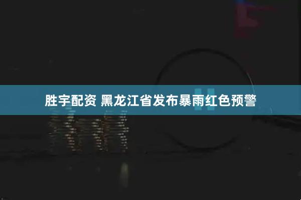 胜宇配资 黑龙江省发布暴雨红色预警